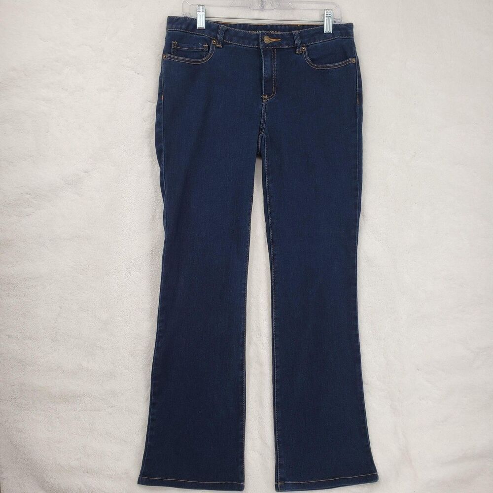 Michael Kors Jeans Womens 8 Blue Dark Wash Bootcut Stretch Denim Classic Style